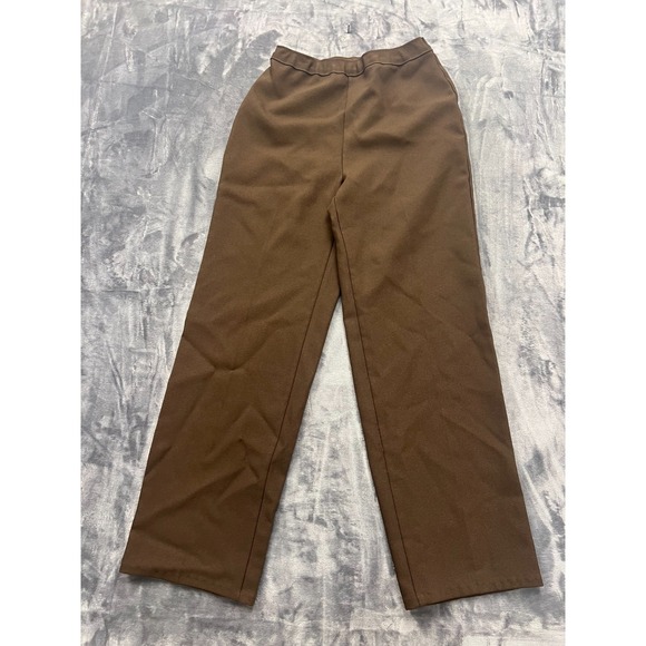 Levi's Pants - Vintage Levis Bend Over Dress Pants‎ Womens 12 Brown Straight Flat Front Pull On
